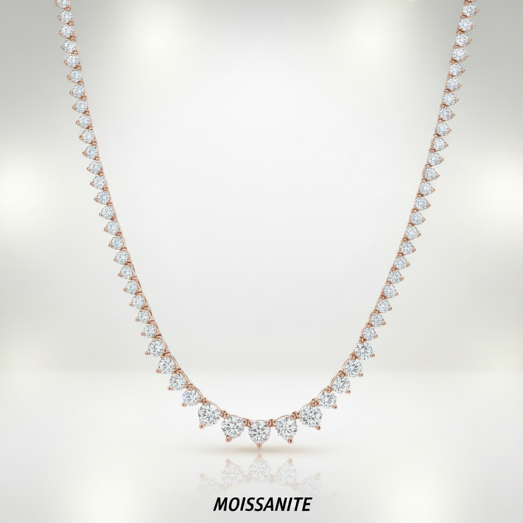 שרשרת טניס מוסונייט mosi007-3-5mm-15.1ct--2-M
