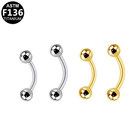 6 יח' - בארבל מעוקל Lumipierce  lpeb003-1.2*14*3mm -